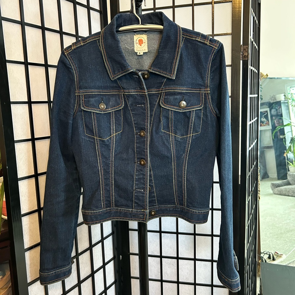 Tulle Dark Blue Jean Jacket
